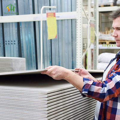 Goede prijs 1220x2440 mm Vochtbestendige gipsplaat 9 mm-15 mm Dikte online